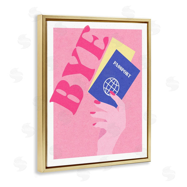 Stupell Industries Stupell Studio | Bye Holding Travel Passport