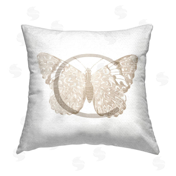 Stupell Industries Stupell Studio | C Initial Butterfly Printed Throw Pillow