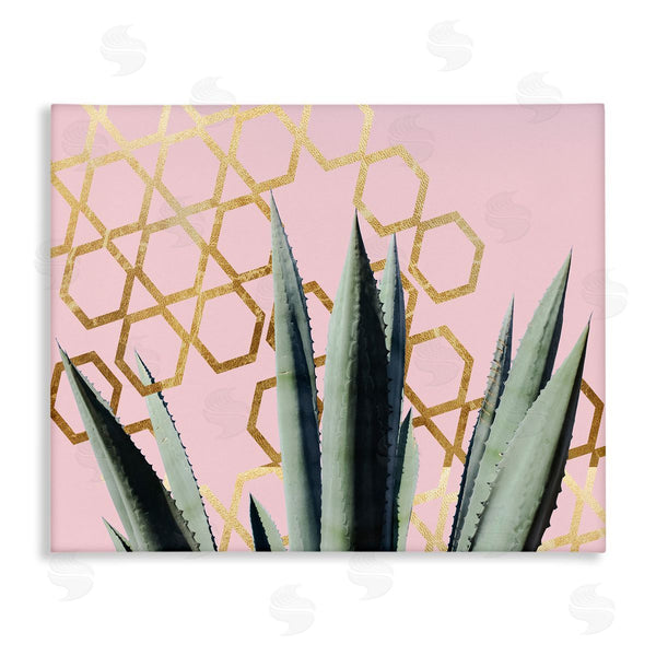 stupell industries Stupell Studio | Cactus Leaves Pink Geometric Pattern