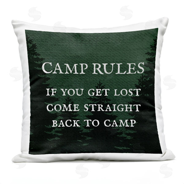 Stupell Industries Stupell Studio | Camp Rules If You Get Lost Humor Printed Throw Pillow