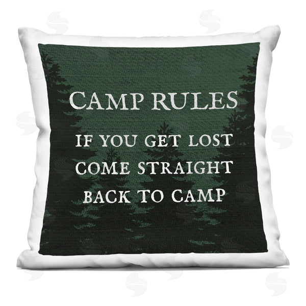 stupell industries Stupell Studio | Camp Rules If You Get Lost Humor Printed Throw Pillow
