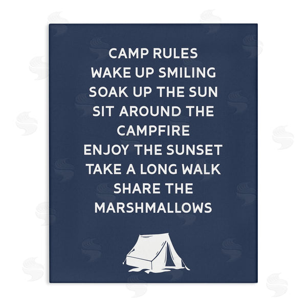 stupell industries Stupell Studio | Camp Rules Text Sign Enjoy Camping Tent Motif Wall Art