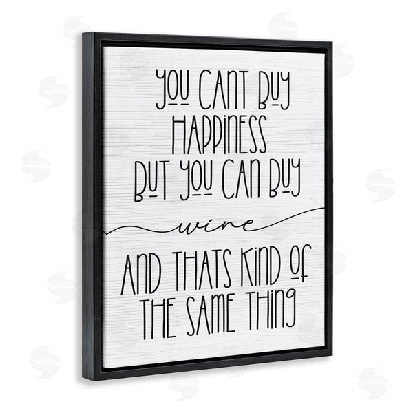 Stupell Industries Stupell Studio | Can Buy Wine And Happiness Humorous Bar Sign Wall Art