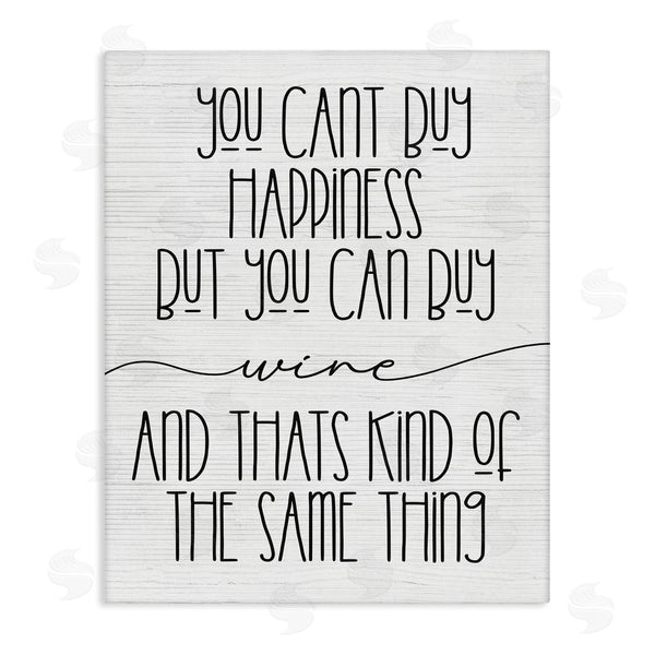 stupell industries Stupell Studio | Can Buy Wine and Happiness Humorous Bar Sign Wall Art