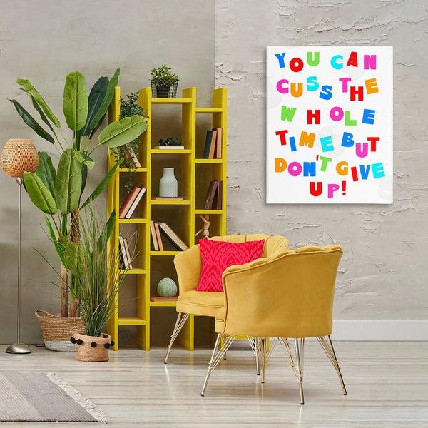 Stupell Industries Stupell Studio | Can Cuss But Don't Give Up Wall Art