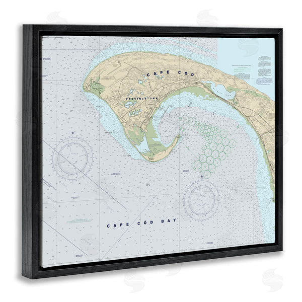 Stupell Industries Stupell Studio | Cape Cod Massachusetts Cartography Traditional Nautical Map Wall Art