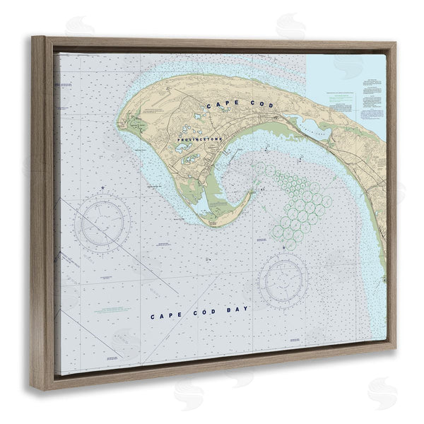 Stupell Industries Stupell Studio | Cape Cod Massachusetts Cartography Traditional Nautical Map Wall Art