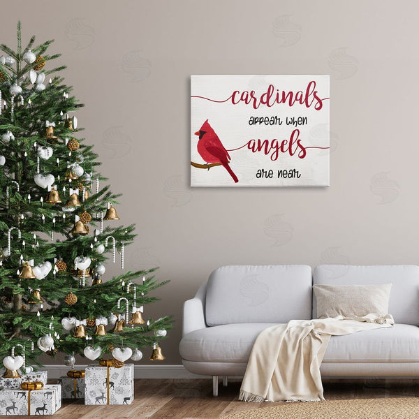 Stupell Industries Stupell Studio | Cardinals Appear When Angels Are Near Sympathetic Phrase Wall Art