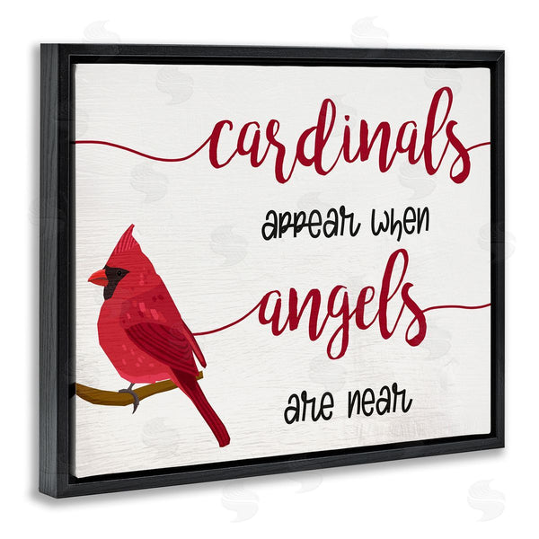 Stupell Industries Stupell Studio | Cardinals Appear When Angels Are Near Sympathetic Phrase Wall Art