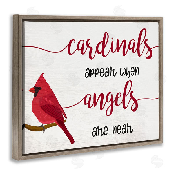 Stupell Industries Stupell Studio | Cardinals Appear When Angels Are Near Sympathetic Phrase Wall Art