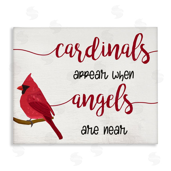 stupell industries Stupell Studio | Cardinals Appear when Angels are Near Sympathetic Phrase Wall Art