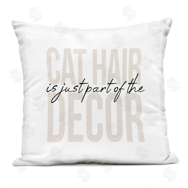 Stupell Industries Stupell Studio | Cat Hair Part Of Decor Funny Phrase Printed Throw Pillow