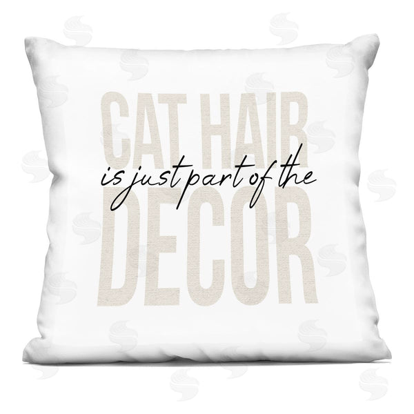 stupell industries Stupell Studio | Cat Hair Part Of Decor Funny Phrase Printed Throw Pillow