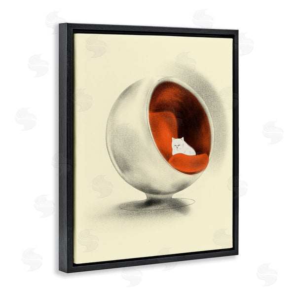 Stupell Industries Stupell Studio | Cat In Modern Chair Wall Art