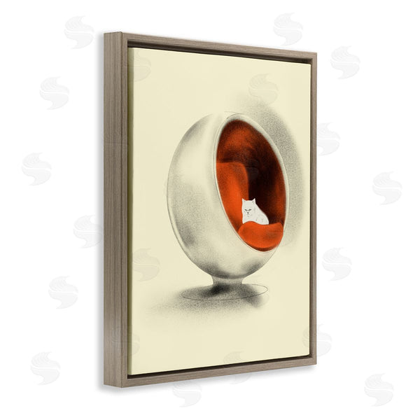 Stupell Industries Stupell Studio | Cat In Modern Chair Wall Art