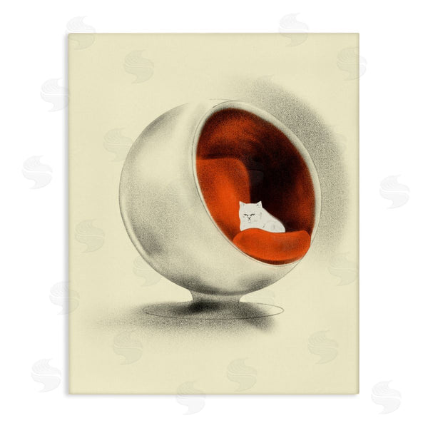 stupell industries Stupell Studio | Cat in Modern Chair Wall Art
