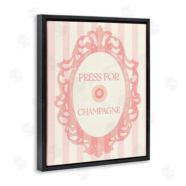 Stupell Industries Stupell Studio | Champagne Button On Stripes Wall Art