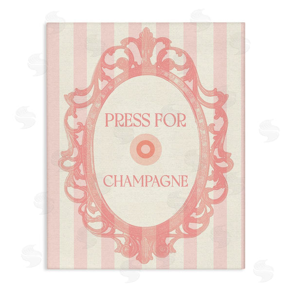 stupell industries Stupell Studio | Champagne Button on Stripes Wall Art