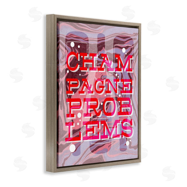 Stupell Industries Stupell Studio | Champagne Problems Bold Phrase Wall Art