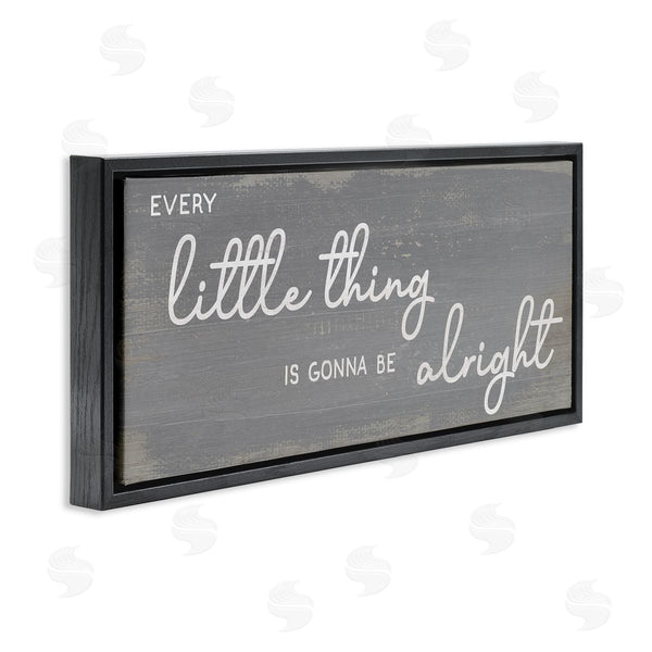 Stupell Industries Stupell Studio | Charming Every Little Thing Phrase Distressed Grey Wall Art