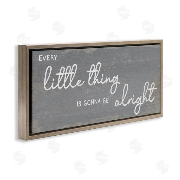 Stupell Industries Stupell Studio | Charming Every Little Thing Phrase Distressed Grey Wall Art