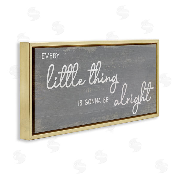 Stupell Industries Stupell Studio | Charming Every Little Thing Phrase Distressed Grey Wall Art