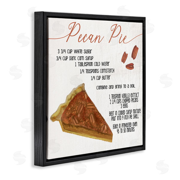 Stupell Industries Stupell Studio | Charming Pecan Pie Recipe Autumn Harvest Dessert Wall Art