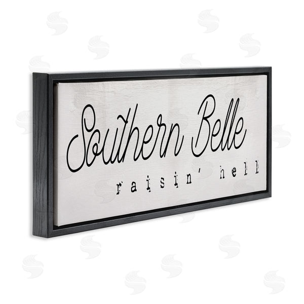 Stupell Industries Stupell Studio | Charming Southern Belle Raisin' Hell Country Phrase Wall Art