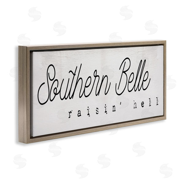 Stupell Industries Stupell Studio | Charming Southern Belle Raisin' Hell Country Phrase Wall Art
