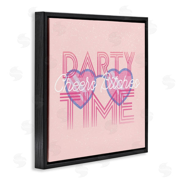 Stupell Industries Stupell Studio | Cheers Party Time Pink Phrase Wall Art