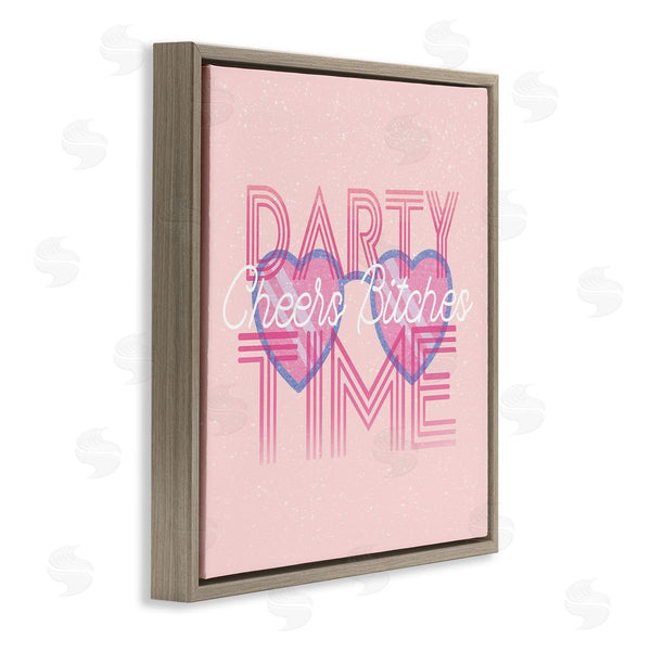 Stupell Industries Stupell Studio | Cheers Party Time Pink Phrase Wall Art