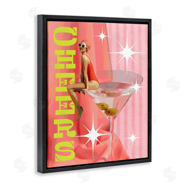 Stupell Industries Stupell Studio | Cheers Retro Drink & Swimmer