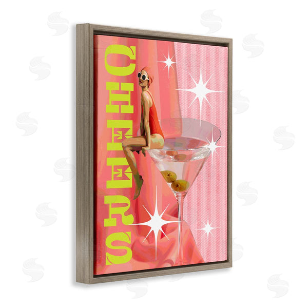 Stupell Industries Stupell Studio | Cheers Retro Drink & Swimmer