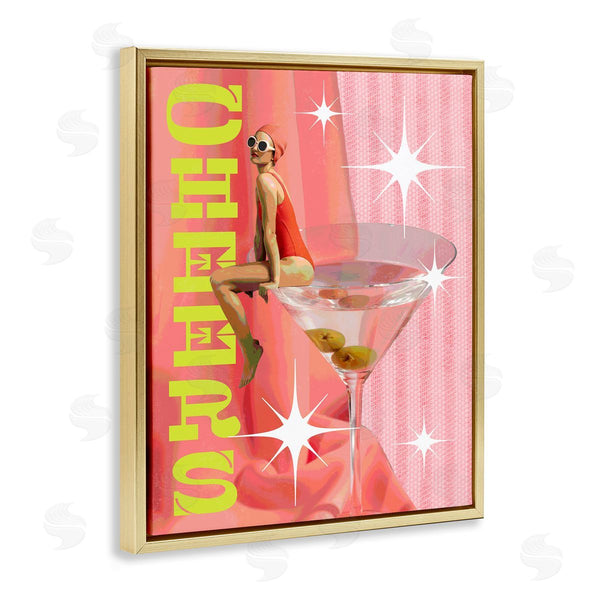 Stupell Industries Stupell Studio | Cheers Retro Drink & Swimmer