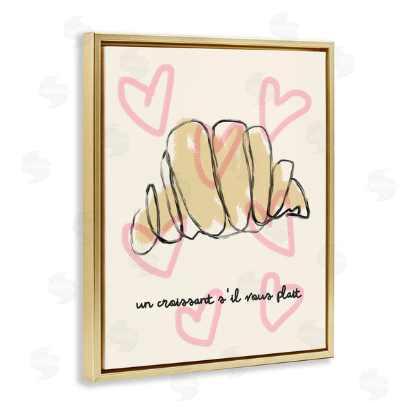 Stupell Industries Stupell Studio | Chic Croissant With Hearts