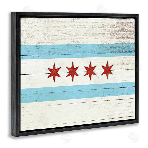 Stupell Industries Stupell Studio | Chicago Flag Distressed Style