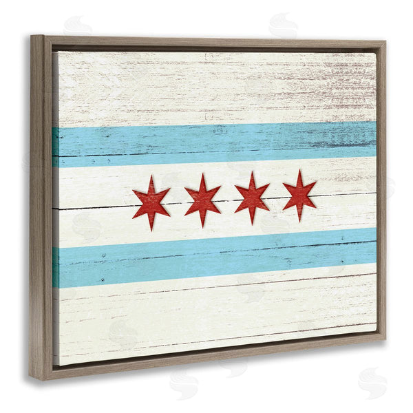 Stupell Industries Stupell Studio | Chicago Flag Distressed Style