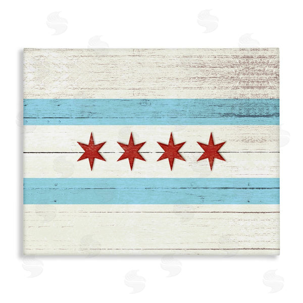 stupell industries Stupell Studio | Chicago Flag Distressed Style