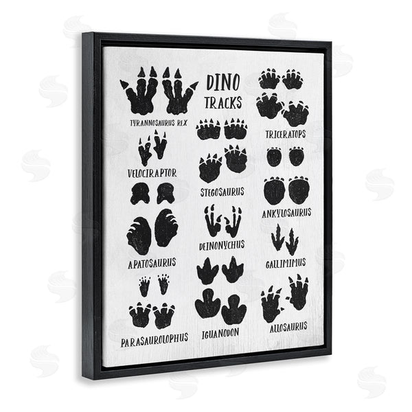 Stupell Industries Stupell Studio | Children's Rustic Dinosaur Track Chart