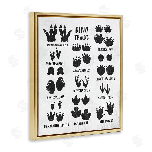 Stupell Industries Stupell Studio | Children's Rustic Dinosaur Track Chart