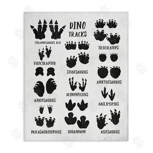 Stupell Industries Stupell Studio | Children's Rustic Dinosaur Track Chart