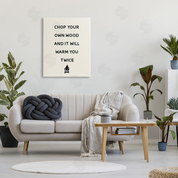 Stupell Industries Stupell Studio | Chop Your Own Wood Motivational Phrase Camping Lodge Wall Art