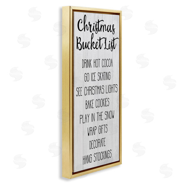 Stupell Industries Stupell Studio | Christmas Bucket List Casual Sign Wall Art