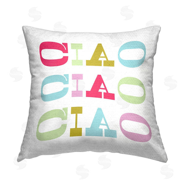 Stupell Industries Stupell Studio | Ciao Typography Pattern Printed Throw Pillow
