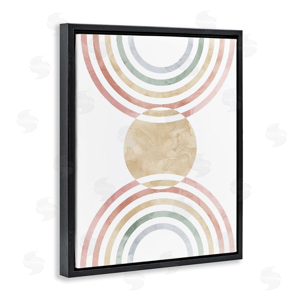 Stupell Industries Stupell Studio | Circle With Abstract Rainbows Wall Art