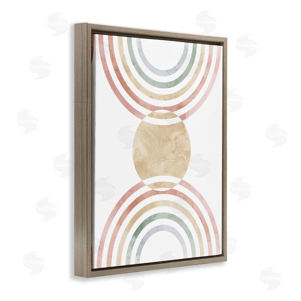 Stupell Industries Stupell Studio | Circle With Abstract Rainbows Wall Art