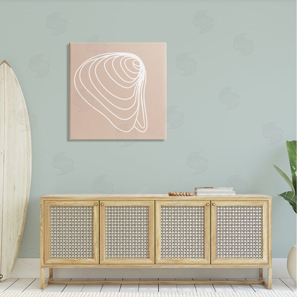 Stupell Industries Stupell Studio | Clam Shell Seashell Stripes Casual Line Doodle Wall Art