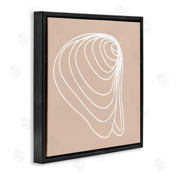 Stupell Industries Stupell Studio | Clam Shell Seashell Stripes Casual Line Doodle Wall Art