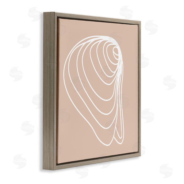 Stupell Industries Stupell Studio | Clam Shell Seashell Stripes Casual Line Doodle Wall Art