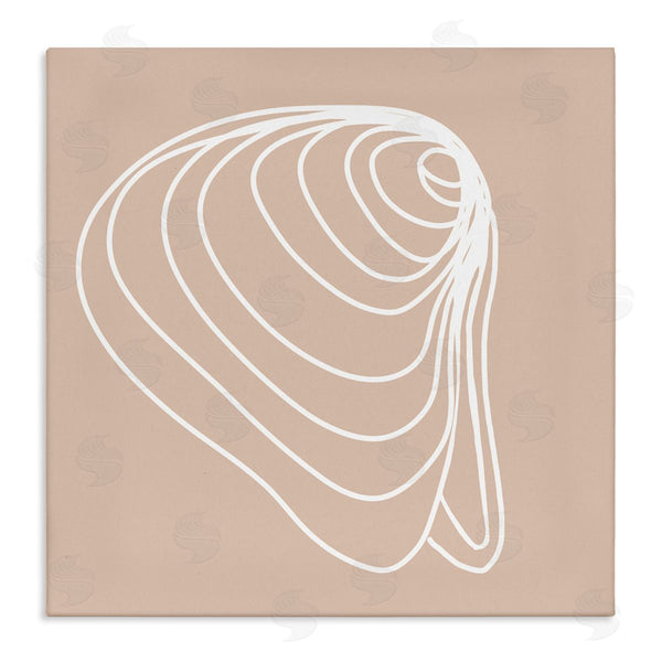 stupell industries Stupell Studio | Clam Shell Seashell Stripes Casual Line Doodle Wall Art